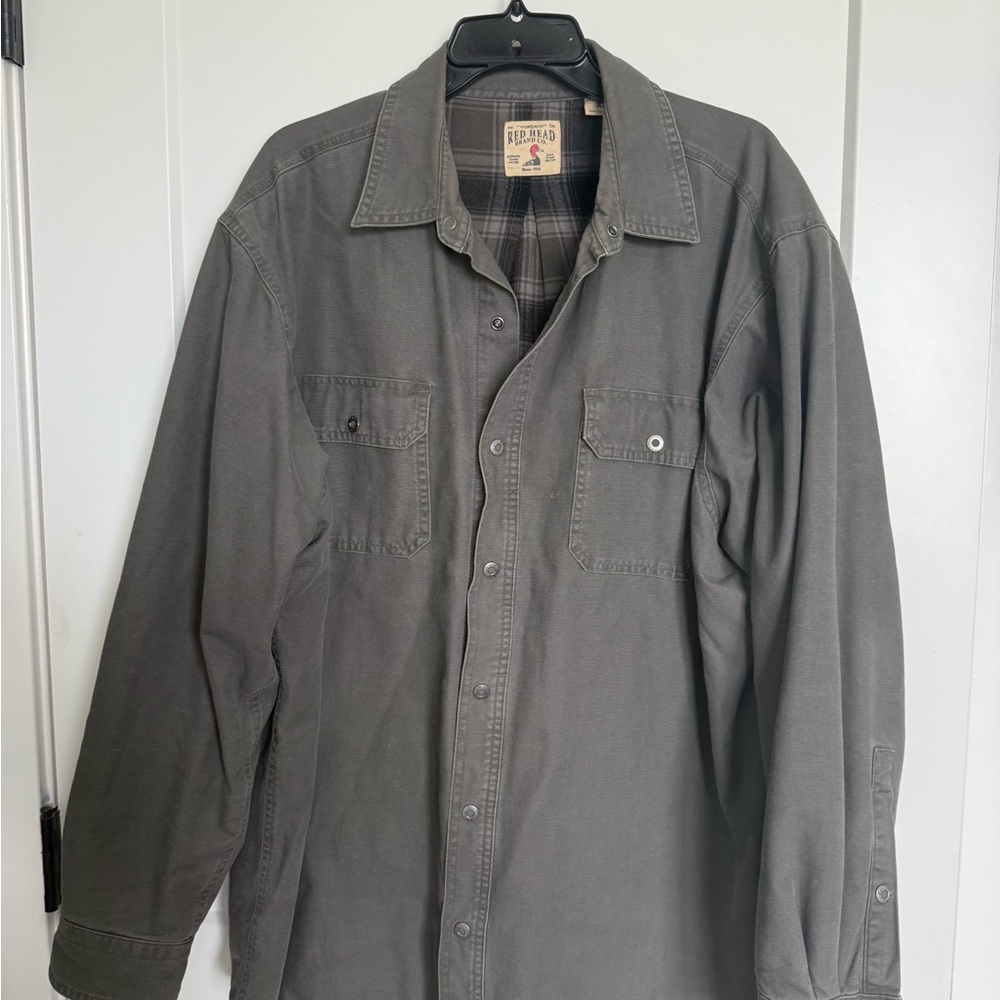 RedHead Men's Lightweight Shirt Jacket in Gray
